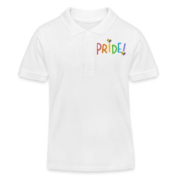LGBT-Stolz - Kinder Organic Poloshirt Mini Sprinter von Stanley/Stella - Weiß - Vorne
