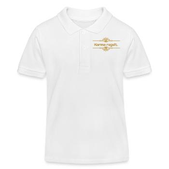 Karma regelt - Kinder Organic Poloshirt Mini Sprinter von Stanley/Stella - Weiß - Vorne