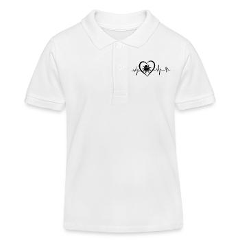 Oktopus-Herzschlag - Kinder Organic Poloshirt Mini Sprinter von Stanley/Stella - Weiß - Vorne