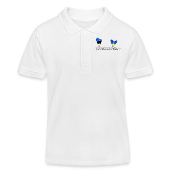 Feet in Estonia, heart in Ukraine - Kinder Organic Poloshirt Mini Sprinter von Stanley/Stella - Weiß - Vorne