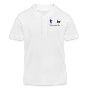 Feet in France, heart in Ukraine - Kids Organic Polo Shirt by Stanley/Stella - white - Front