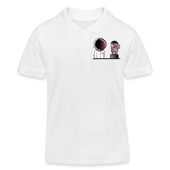 The urge to mix the universe - Kinder Organic Poloshirt Mini Sprinter von Stanley/Stella - Weiß - Vorne