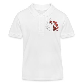 Michigan (États-Unis) | Vrai football | Carte Scpt - Polo enfant bio Stanley/Stella - blanc - Devant