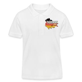 Thuringe Allemagne Souvenir d’État rétro - Polo enfant bio Stanley/Stella - blanc - Devant