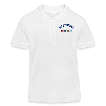 West Indies Flags - Karibik - Caribbean - Flaggen - Kids Organic Polo Shirt by Stanley/Stella - white - Front