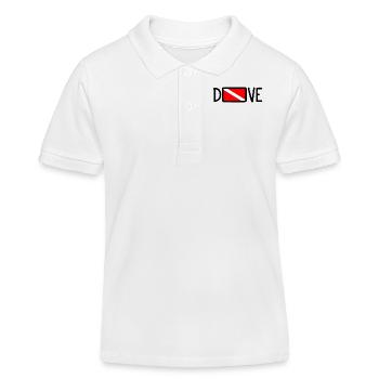 Dive Diver Down Flag Scuba Diving Taucher Tauchen - Kinder Organic Poloshirt Mini Sprinter von Stanley/Stella - Weiß - Vorne
