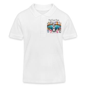 pond scum posse - Kids Organic Polo Shirt by Stanley/Stella - white - Front