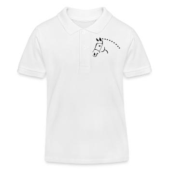 Cheval - Polo enfant bio Stanley/Stella - blanc - Devant