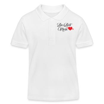 Du bist mein Herz - Kinder Organic Poloshirt Mini Sprinter von Stanley/Stella - Weiß - Vorne