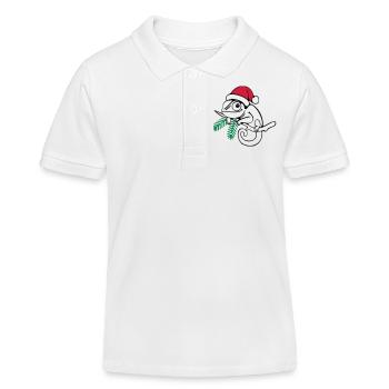 Lui Weihnachten dreifarbig - Kinder Organic Poloshirt Mini Sprinter von Stanley/Stella - Weiß - Vorne