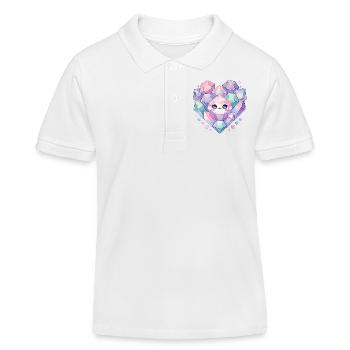 Cristaux - Polo enfant bio Stanley/Stella - blanc - Devant