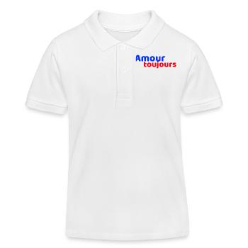 Amour Toujours - Polo enfant bio Stanley/Stella - blanc - Devant