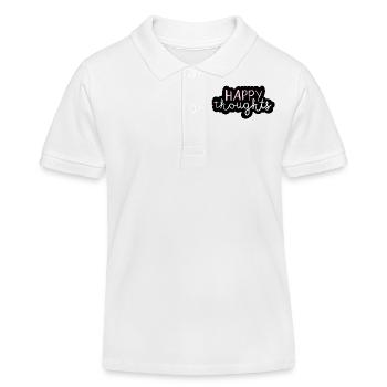 Happy thoughts - Kids Organic Polo Shirt by Stanley/Stella - white - Front