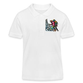 bergsteiger - Kinder Organic Poloshirt Mini Sprinter von Stanley/Stella - Weiß - Vorne