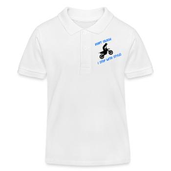 motocross stop with style - Kinder Organic Poloshirt Mini Sprinter von Stanley/Stella - Weiß - Vorne