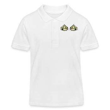 zelt 2 - Kinder Organic Poloshirt Mini Sprinter von Stanley/Stella - Weiß - Vorne