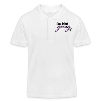 Du bist genug - Kinder Organic Poloshirt Mini Sprinter von Stanley/Stella - Weiß - Vorne