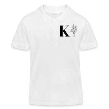 Minimalistische Blumen - Kinder Organic Poloshirt Mini Sprinter von Stanley/Stella - Weiß - Vorne