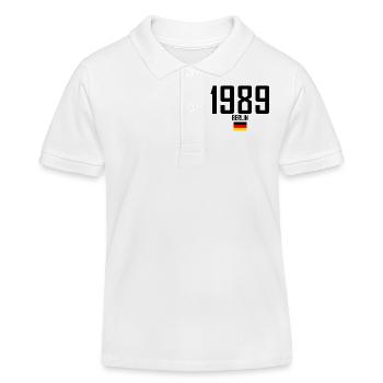 Berlin 1989, ein Symbol des Friedens - Kinder Organic Poloshirt Mini Sprinter von Stanley/Stella - Weiß - Vorne