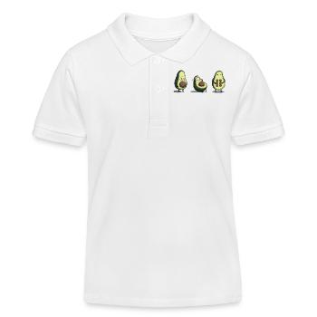 Evolution des Avocado-Körpers - Kinder Organic Poloshirt Mini Sprinter von Stanley/Stella - Weiß - Vorne