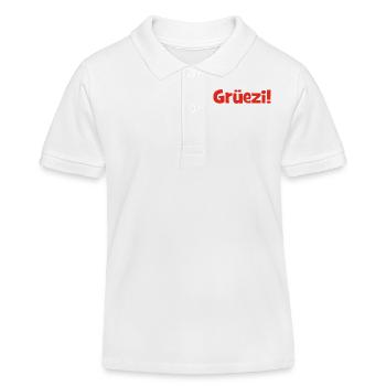 Grüezi - Schweiz - Switzerland - Swiss - Suisse - Kinder Organic Poloshirt Mini Sprinter von Stanley/Stella - Weiß - Vorne
