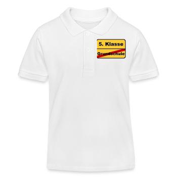 Goodbye Grundschule, hallo 5. Klasse - Ortsschild - Kinder Organic Poloshirt Mini Sprinter von Stanley/Stella - Weiß - Vorne