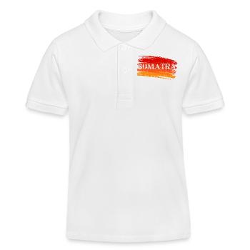 Sumatra Indonesia - Kids Organic Polo Shirt by Stanley/Stella - white - Front