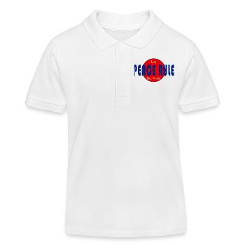 Möge Frieden über die Welt herrschen - Kinder Organic Poloshirt Mini Sprinter von Stanley/Stella - Weiß - Vorne