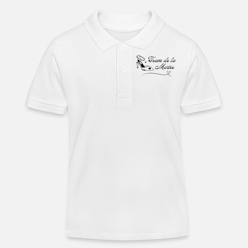 Team de la mariée - Polo enfant bio Stanley/Stella - blanc