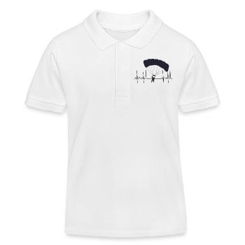 Fallschirmspringen Gleitschirm kardiogramm - Kinder Organic Poloshirt Mini Sprinter von Stanley/Stella - Weiß - Vorne