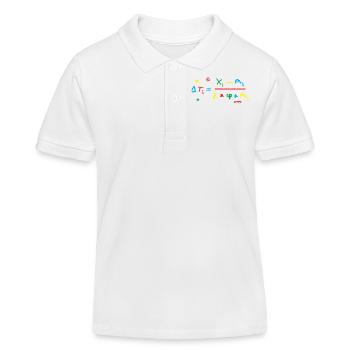 Executive Scrawler: Tariff Formula - Kids Organic Polo Shirt by Stanley/Stella - white - Front