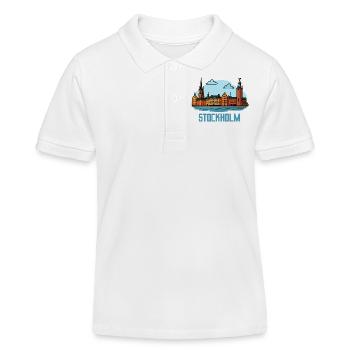 stockholm city - Kinder Organic Poloshirt Mini Sprinter von Stanley/Stella - Weiß - Vorne