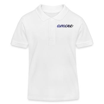 amore - Italie - Italie - Amour Amour Italien - Polo enfant bio Stanley/Stella - blanc - Devant