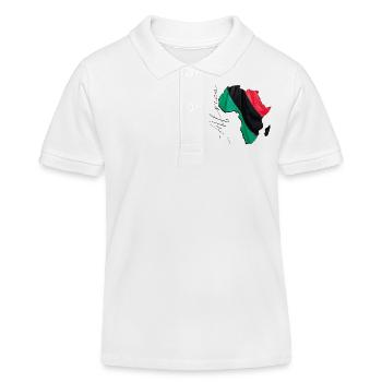 Pan Africa flag in the Africa map EN - Kids Organic Polo Shirt by Stanley/Stella - white - Front
