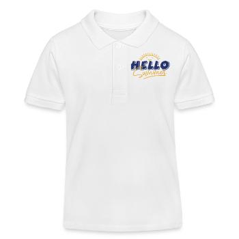 Hallo Sommer - Kinder Organic Poloshirt Mini Sprinter von Stanley/Stella - Weiß - Vorne