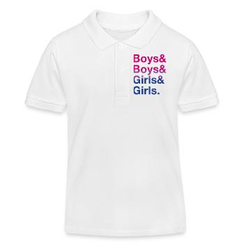 Jungen & Mädchen: Bisexuelle Swiftie Pride - Kinder Organic Poloshirt Mini Sprinter von Stanley/Stella - Weiß - Vorne
