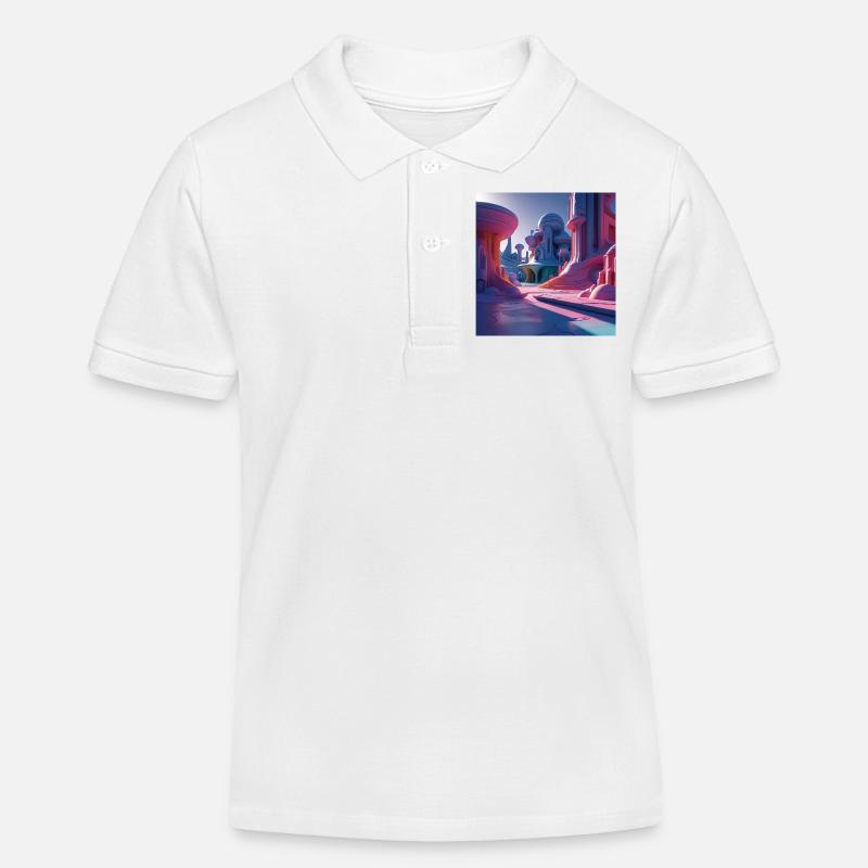 Hypersurréalisme - Polo enfant bio Stanley/Stella - blanc
