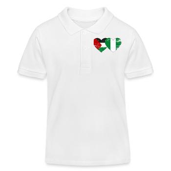 Palästina Nigeria Flagge used - Kinder Organic Poloshirt Mini Sprinter von Stanley/Stella - Weiß - Vorne