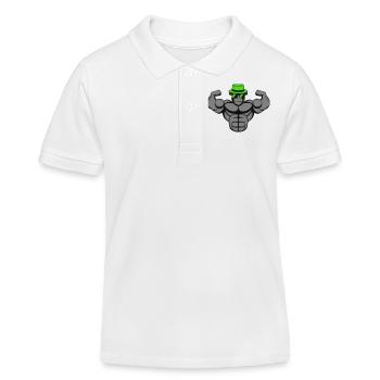Gorille fort - Polo enfant bio Stanley/Stella - blanc - Devant
