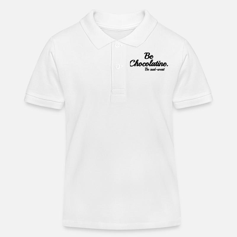 Be chocolatine - Polo enfant bio Stanley/Stella - blanc