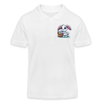 Bunny Easter Bunny - Kids Organic Polo Shirt by Stanley/Stella - white - Front