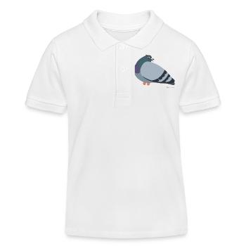 Pigeons pigeons - Polo enfant bio Stanley/Stella - blanc - Devant