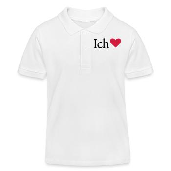I Love - Kinder Organic Poloshirt Mini Sprinter von Stanley/Stella - Weiß - Vorne