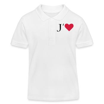 I love - Polo enfant bio Stanley/Stella - blanc - Devant