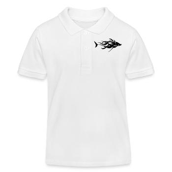 Fisch Tribal - Kinder Organic Poloshirt Mini Sprinter von Stanley/Stella - Weiß - Vorne