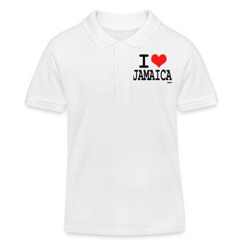 i love jamaica by wam - Polo enfant bio Stanley/Stella - blanc - Devant