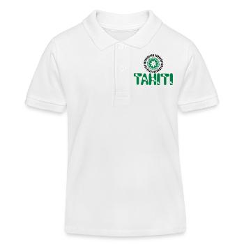 polynesische Tätowierung Tiara Tahiti Karte - Kinder Organic Poloshirt Mini Sprinter von Stanley/Stella - Weiß - Vorne