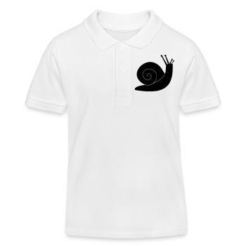 schnecke - Kinder Organic Poloshirt Mini Sprinter von Stanley/Stella - Weiß - Vorne