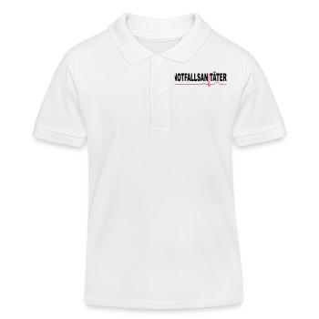 Notfallsanitäter - Kinder Organic Poloshirt Mini Sprinter von Stanley/Stella - Weiß - Vorne
