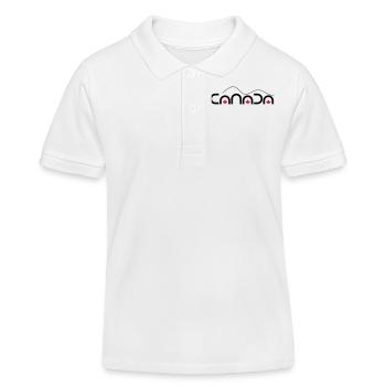 Canada Kanada Ahornblatt - Kinder Organic Poloshirt Mini Sprinter von Stanley/Stella - Weiß - Vorne